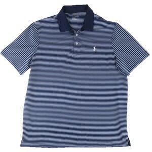 Polo Ralph Lauren Performance Stretch Polo Shirt Mens XL Blue Striped